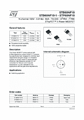 DataSheet STB60NF10 pdf